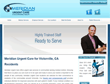 Tablet Screenshot of meridianurgentcare.com